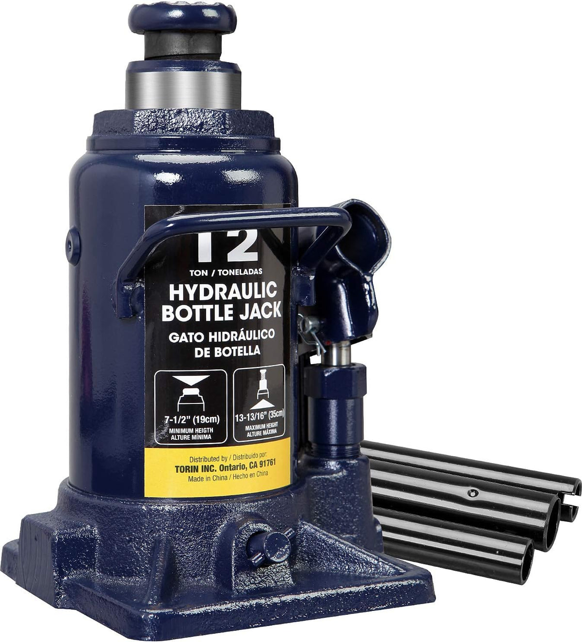 20 Ton Capacity Pneumatic Air Hydraulic Heavy Duty Bottle Jack with Manual Pump C9799