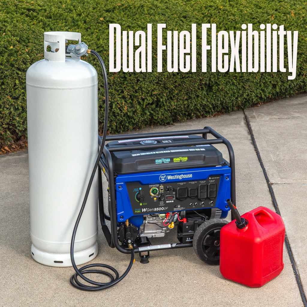 12,500 Peak Watt Dual Fuel Portable Generator with Electric Start S628