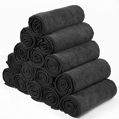 36 Packs Microfiber Absorbent Salon Towels 16 x 28 Inches Gray B905