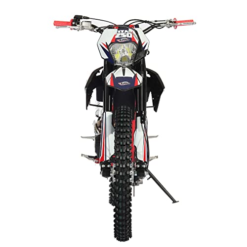 250cc Dirt Bike with 5-Speed Manual Transmission, Electric/Kick Start, 21"/18" Wheels (Black) M4705