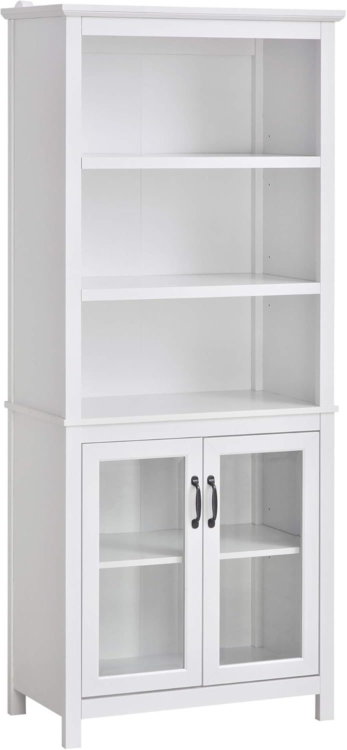 Black Multifunctional Storage Cabinet Bookcase with Adjustable Shelves S401166