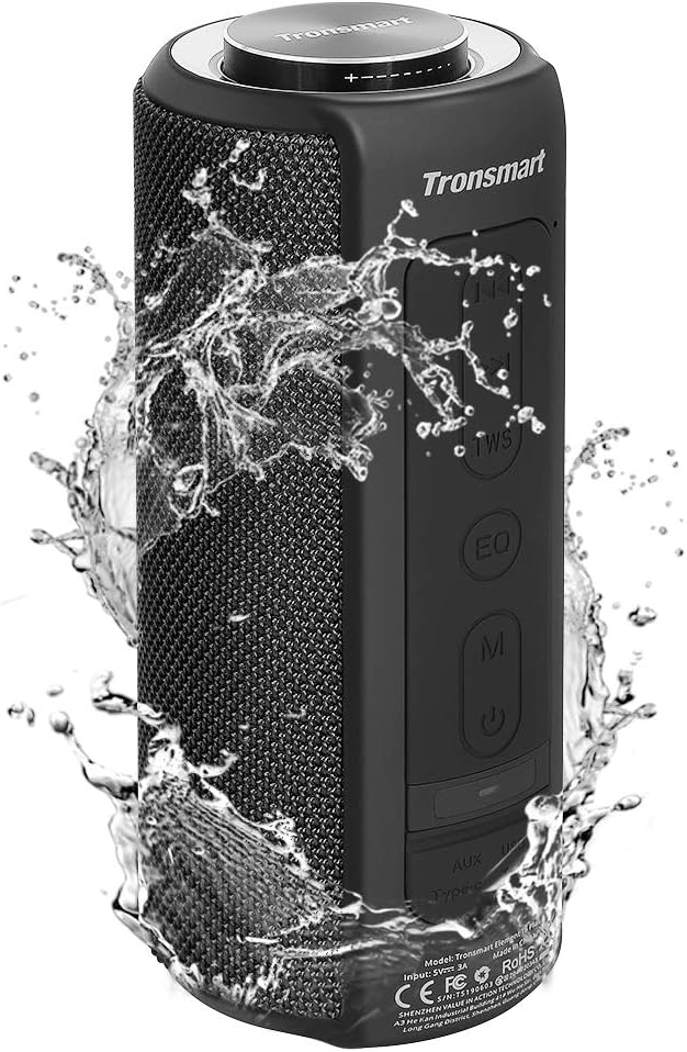 Waterproof Bluetooth Speaker with 40W Stereo Sound, 15H Playtime, IPX6 S893