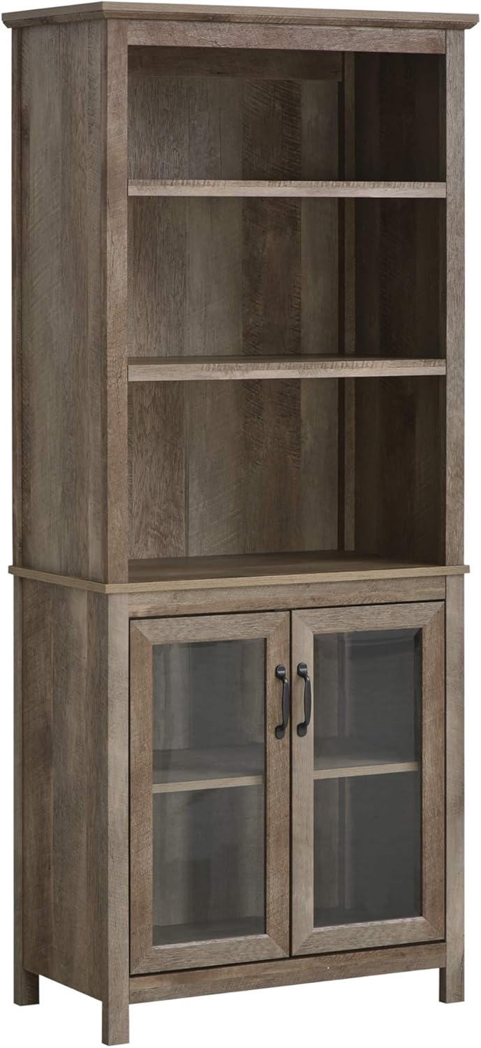 Black Multifunctional Storage Cabinet Bookcase with Adjustable Shelves S401166
