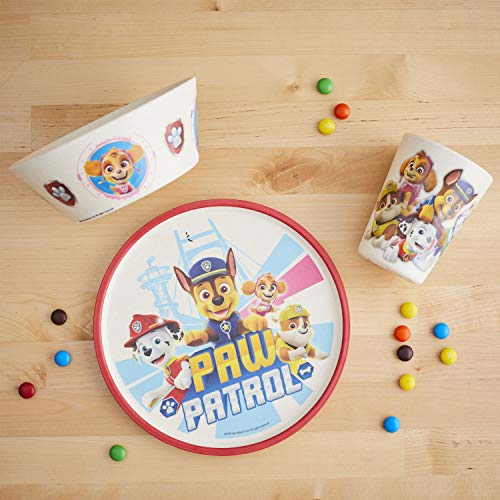 3 Piece Melamine Bamboo Kids Dinnerware Set T564646