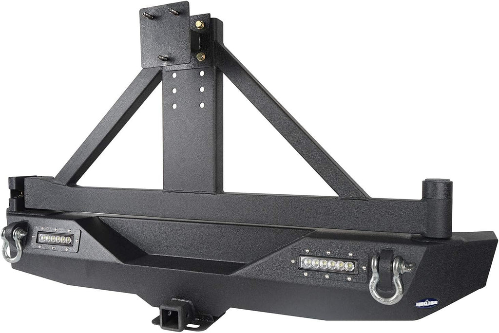 Steel Rear Bumper with Spare Tire Carrier & Hitch Receiver F4186