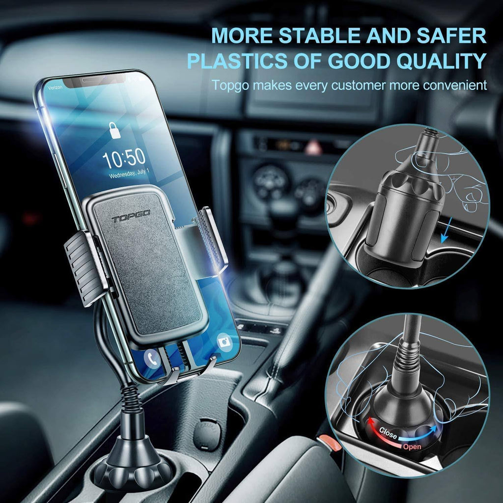 Adjustable Gooseneck Car Cup Holder Phone Mount W444