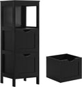 Narrow White Bathroom Storage Cabinet with 3 Removable Drawers M978791