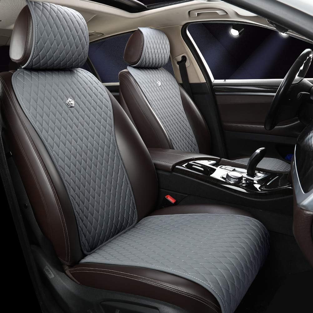 Black Leather Car Seat Cover 9PCS Universal C117