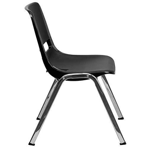 Black Stack Chair with Chrome Frame Z30250