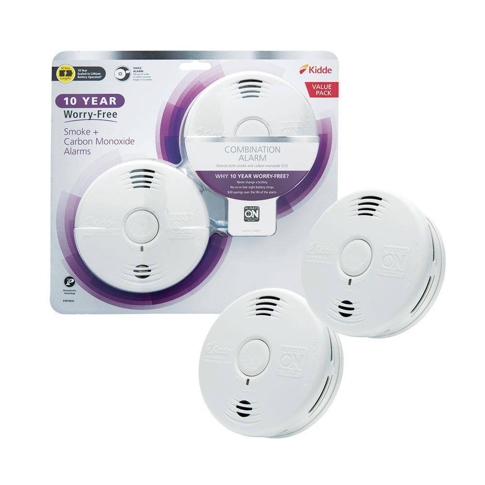 10 Year Sealed Battery Combination Smoke and Carbon Monoxide Detector (2-Pack) D1740