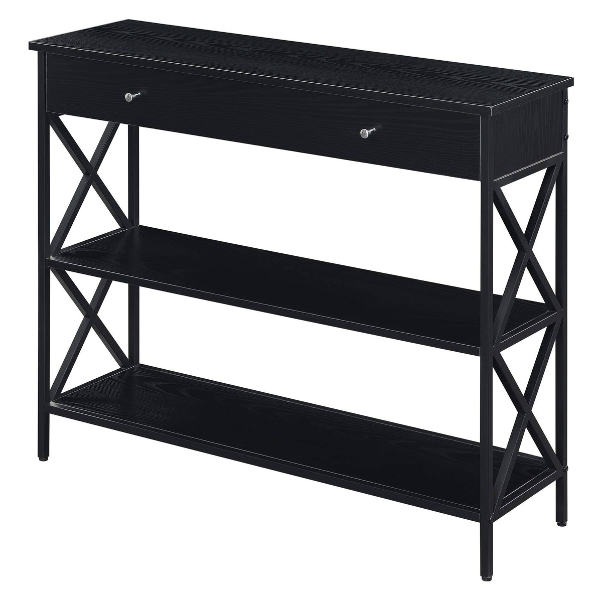 Black 1 Drawer Console Table S88843