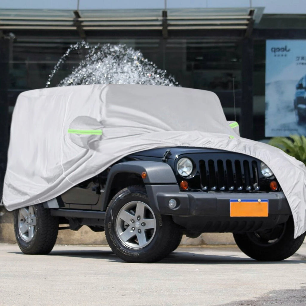 Silver Waterproof Full Car Cover for Jeep Wrangler 2 Door P214