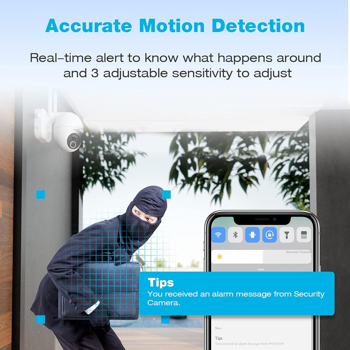 Wireless Outdoor Security Camera with 360° Night Vision H360290