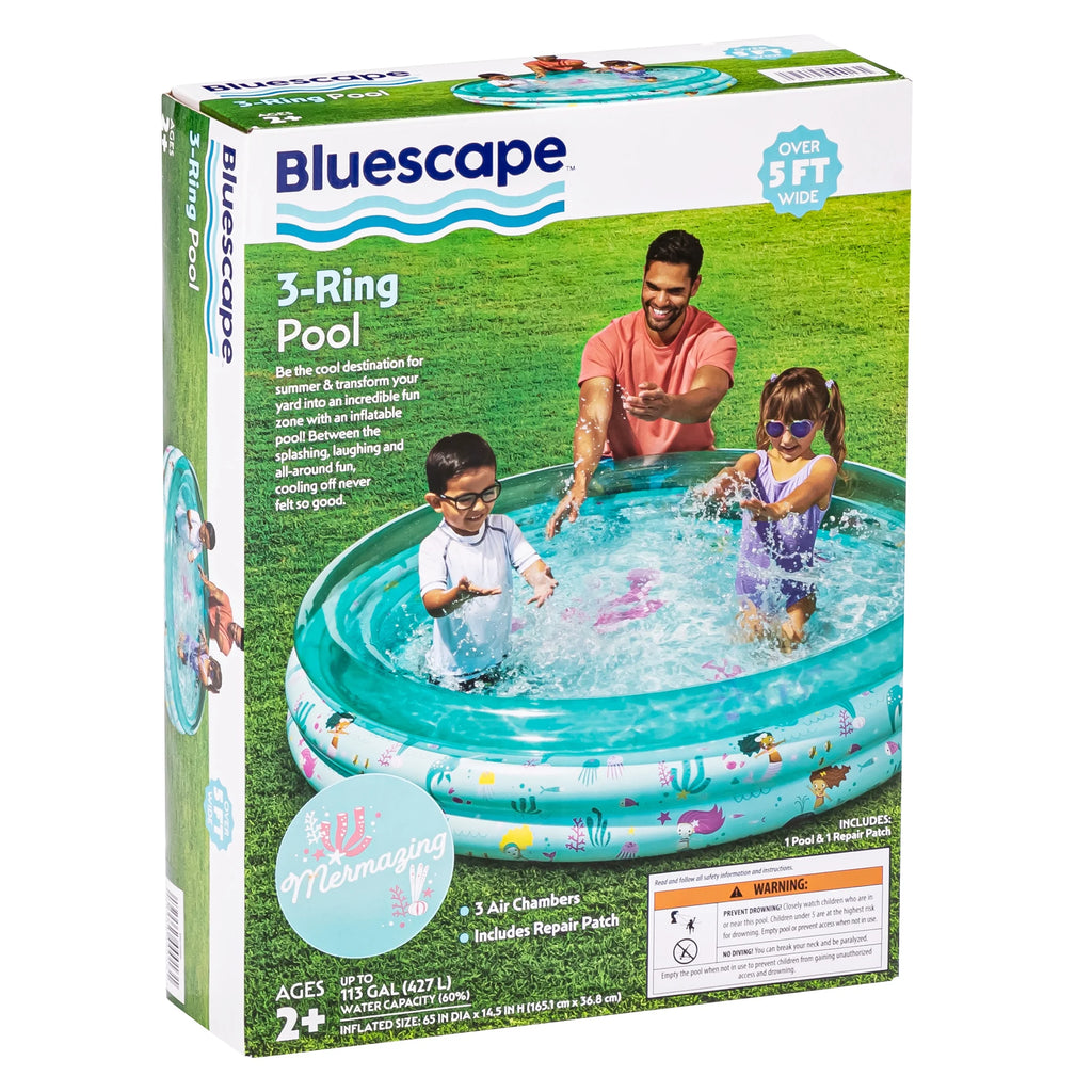 Blue Inflatable Round Swimming Pool Z31711