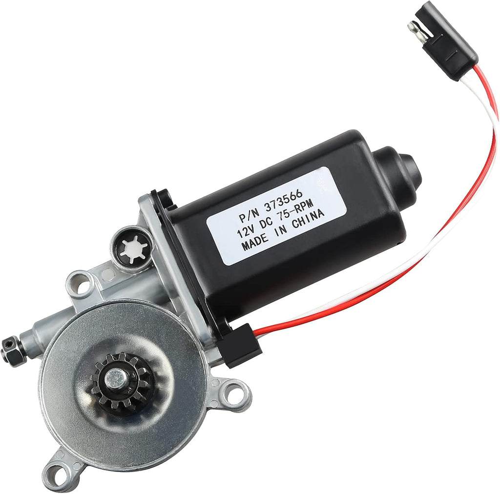 RV Awning Motor Replacement with Single 2-Way Connector, 12-Volt DC, 75-RPM N53979