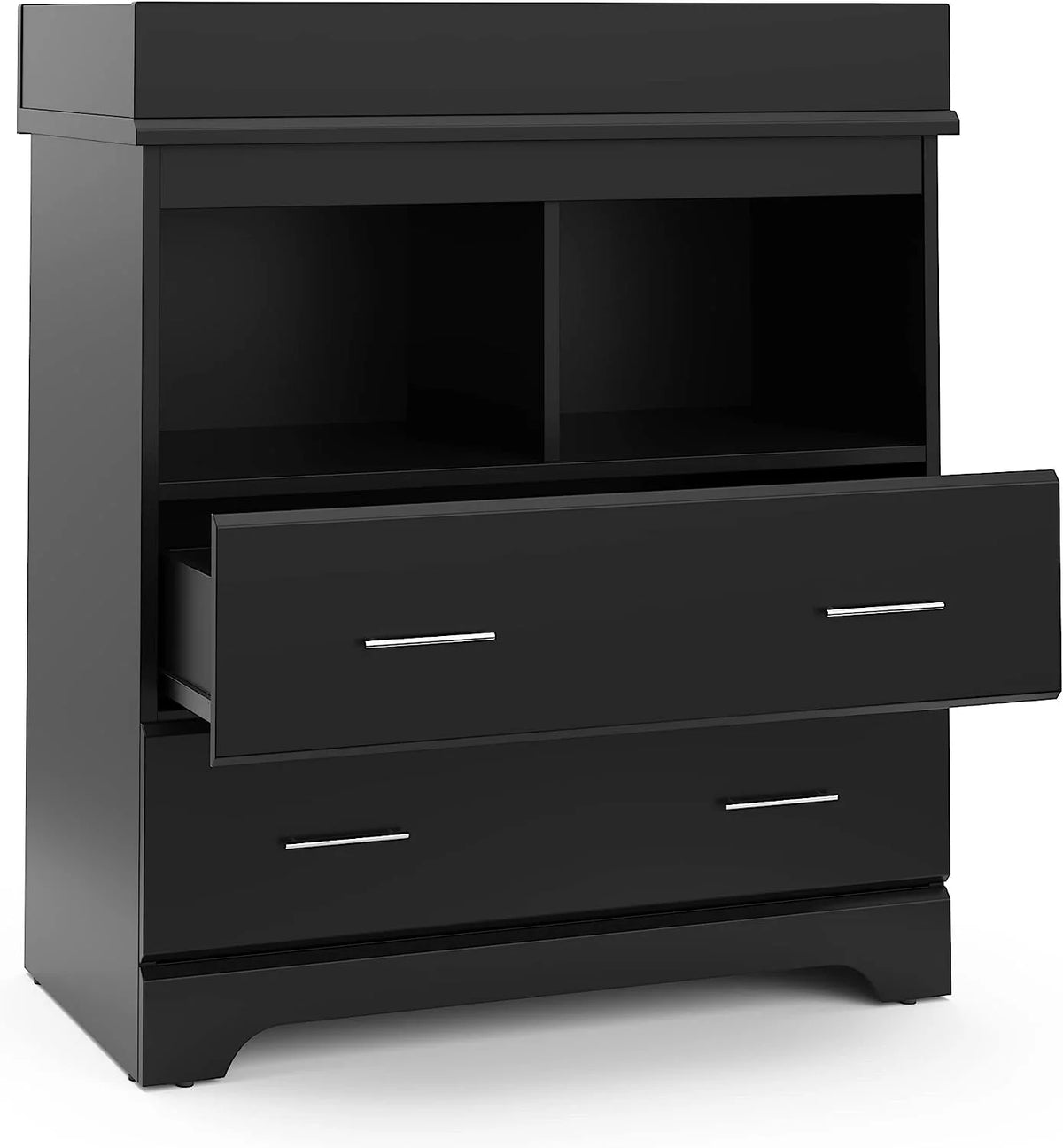 Black 2 Drawer Changing Table Dresser M44600