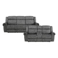 Charcoal Microfiber 2-Piece Power Reclining Sofa Set U912