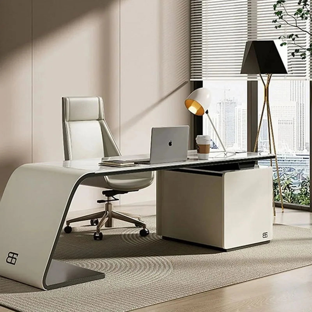 Modern Desk with Drawer F433