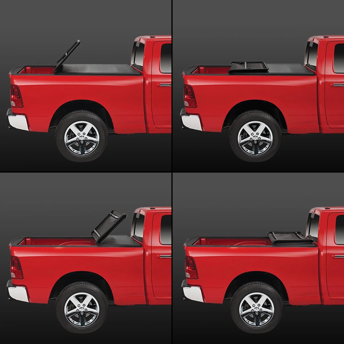 Tri-Fold Soft Top Tonneau Cover for Ford F250 F350 Super Duty 6.5' Bed A30446
