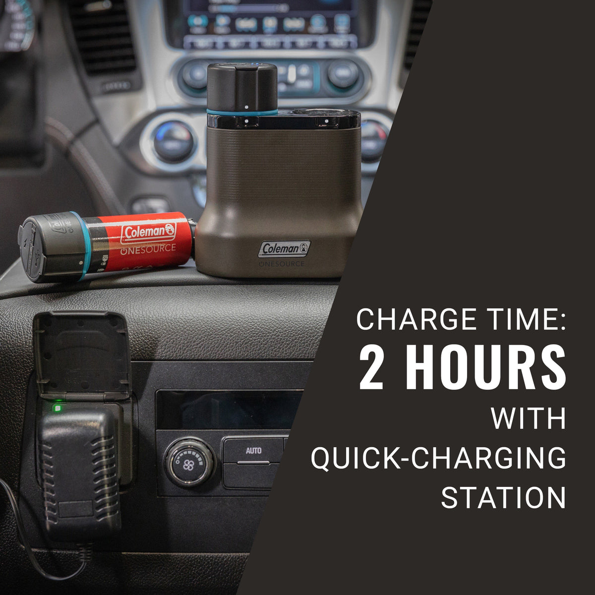 Rechargeable Lithium-Ion Battery Pack of 2 & 2-Port Quick-Charging Station Z557