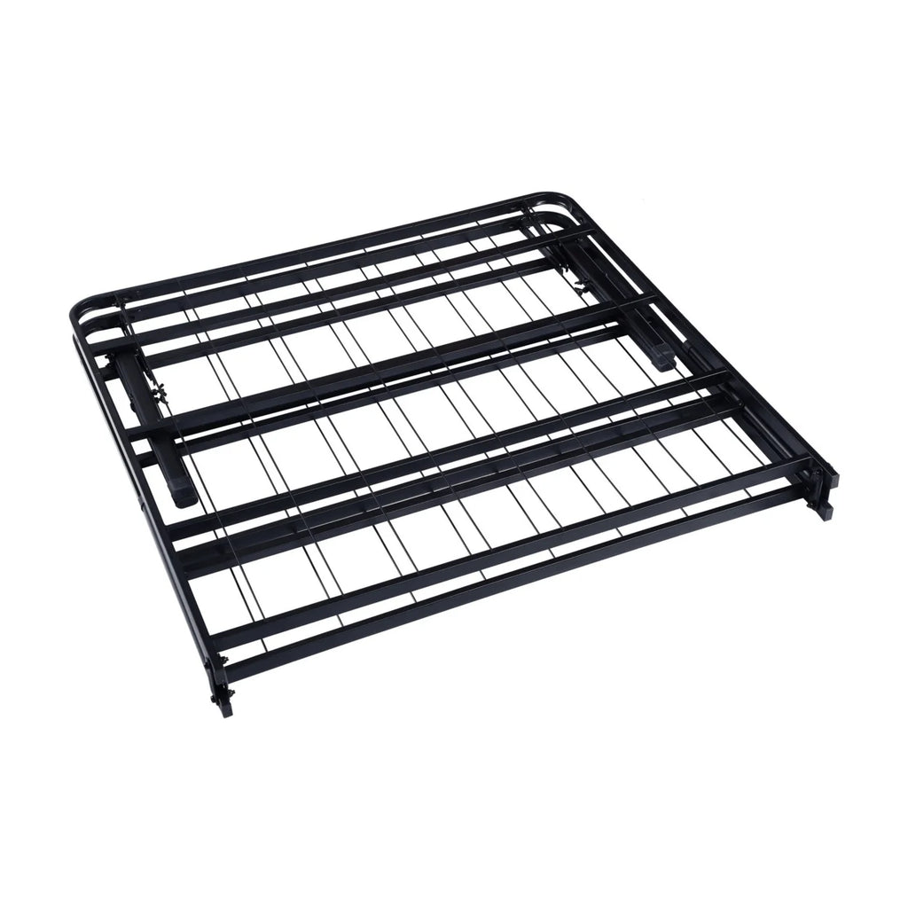 Full Size Low Profile Foldable Metal Bed Frame Black Y75818