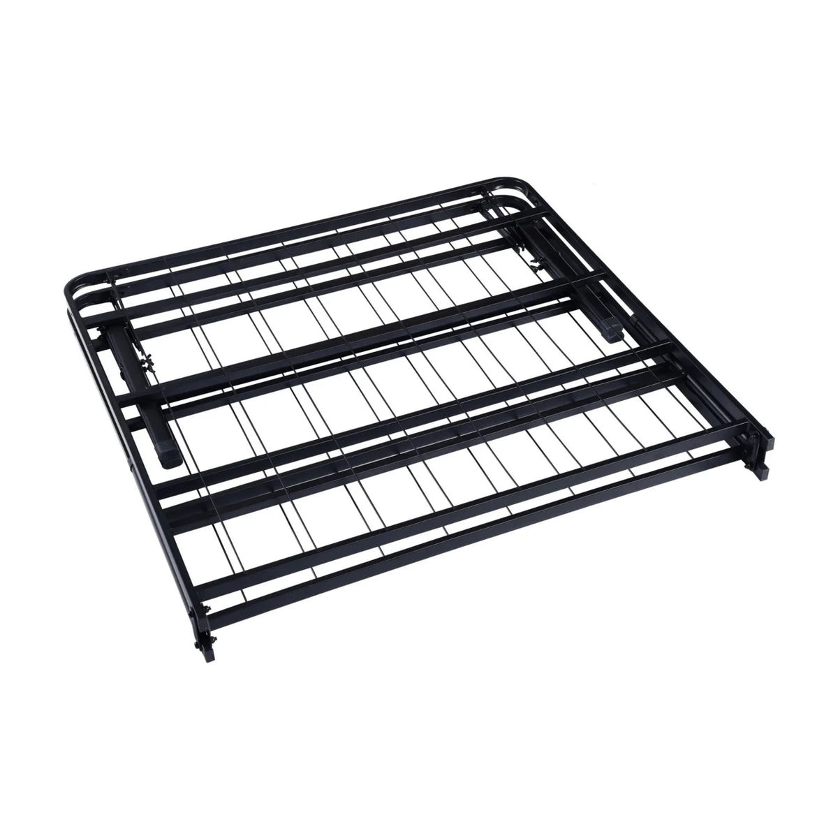 Full Size Low Profile Foldable Metal Bed Frame Black Y75818