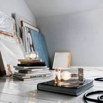 White Block Lamp K388