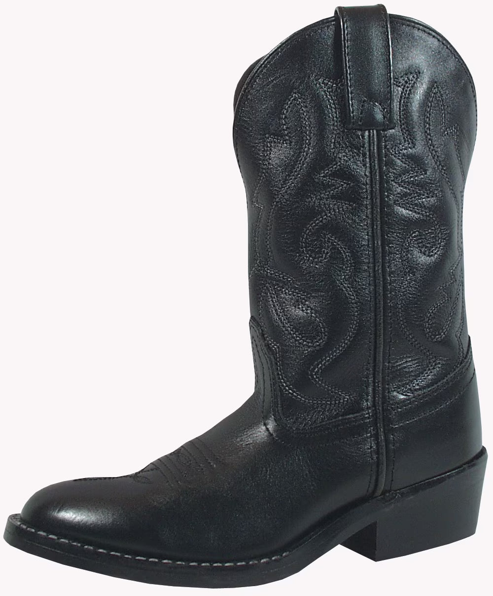 Black Leather Western Boots B6782