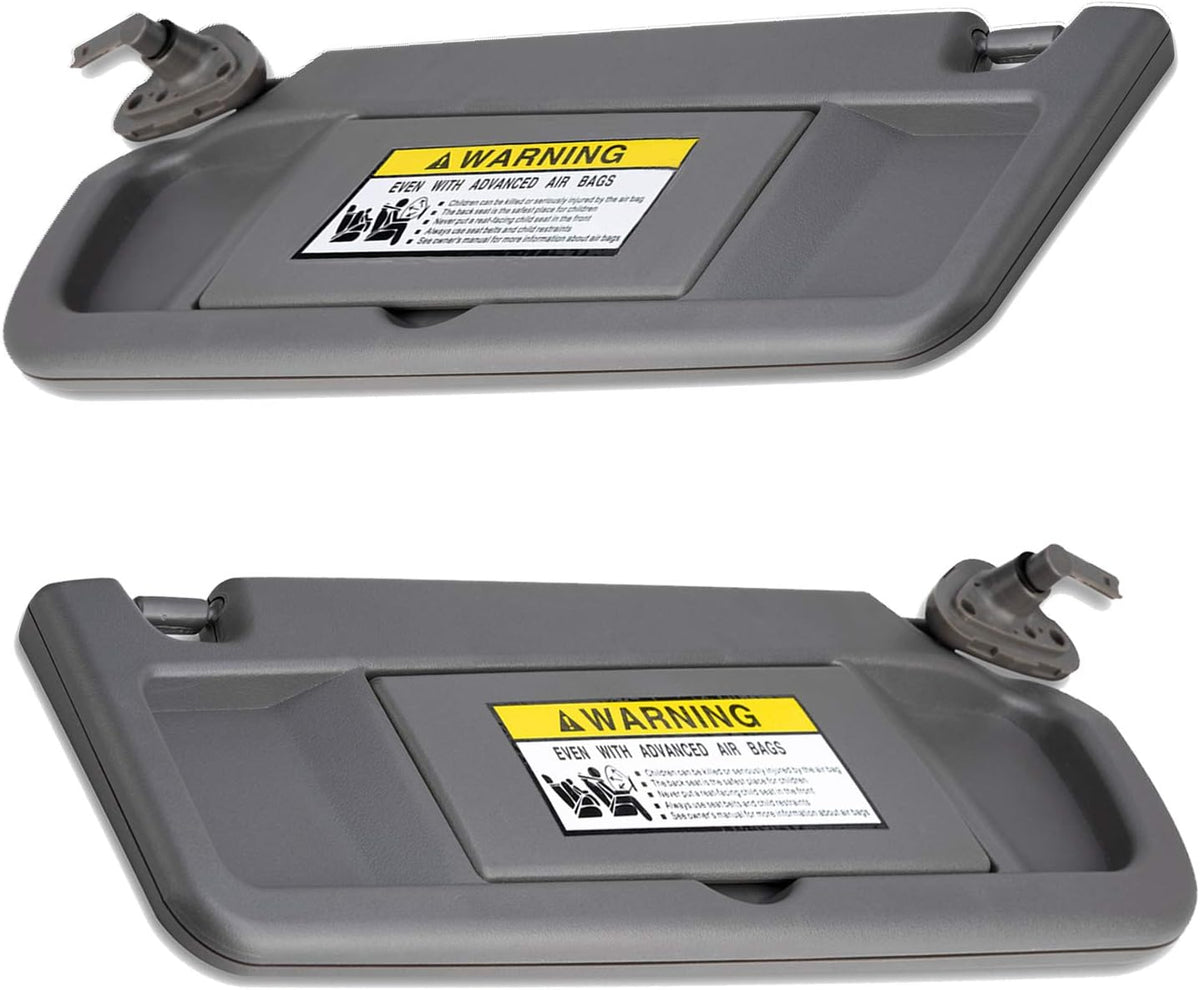 Left Driver Side and Right Passenger Side Sun Visor Pair Atlas Gray J727936