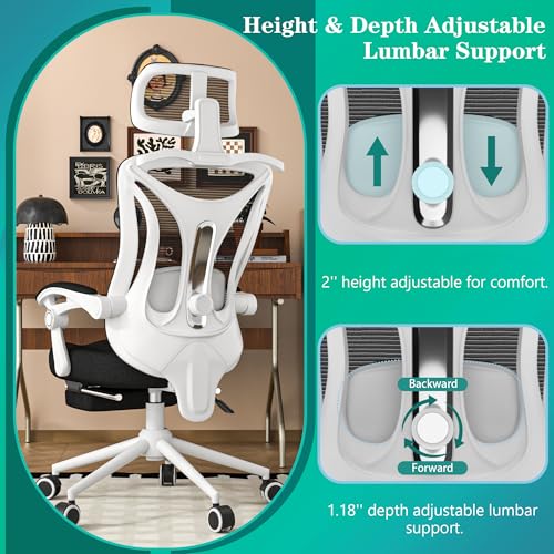Black Ergonomic Office Chair with Footrest X90040