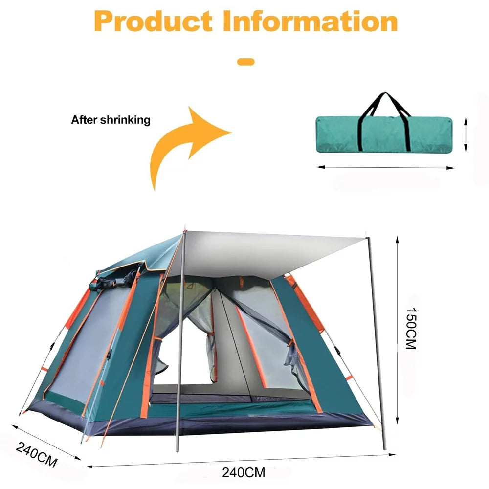 Waterproof Windproof Dome Camping Tent 5 People R10876