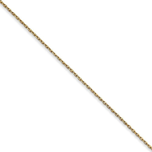 14k Yellow Gold Small Initial N Necklace, 16 Inch I9078