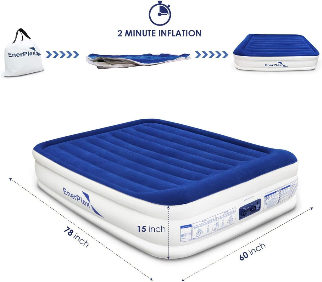 Luxury Queen Inflatable Air Mattress with Built-in Dual Pump H68565