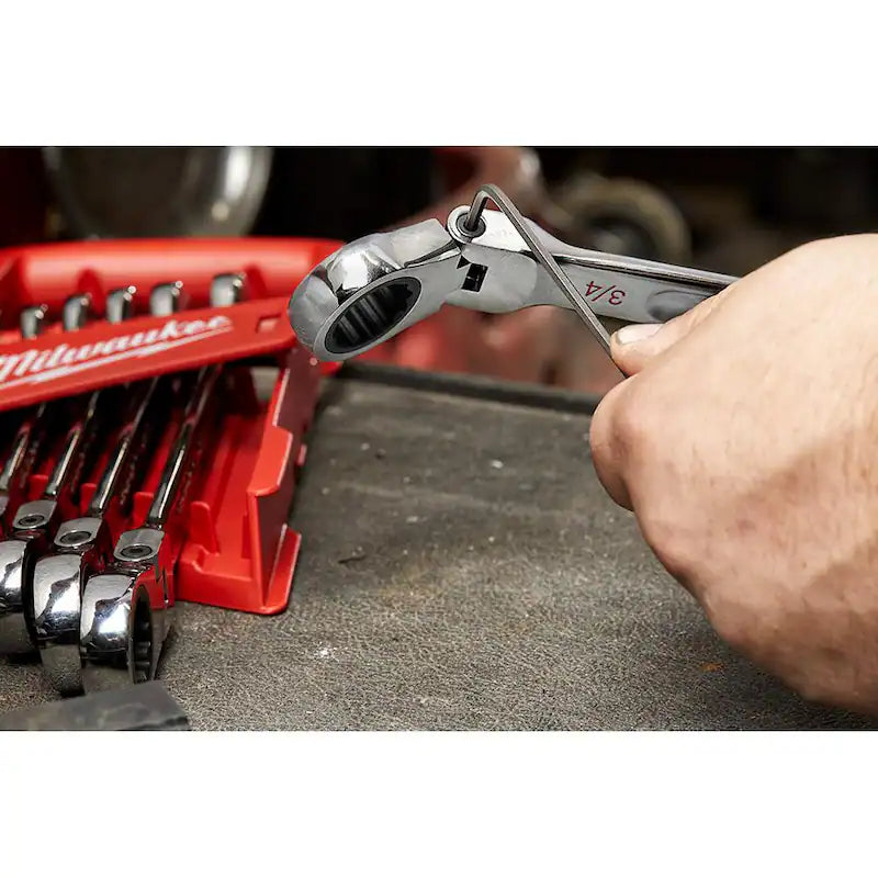 15-Piece Flex-Head Ratcheting Combination Wrench Set Metric Z350767