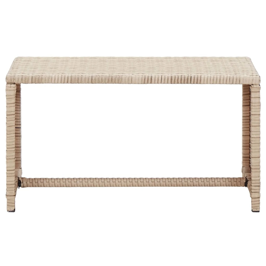 Beige Poly Rattan Coffee Table Q242