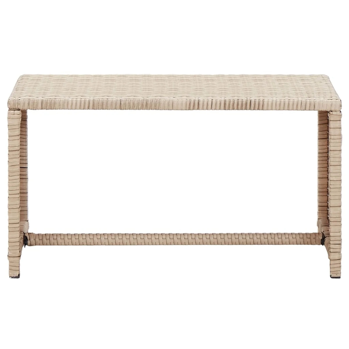 Beige Poly Rattan Coffee Table Q242