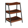 3 Shelf Storage in Princeton Walnut Finish and Black Frame K195