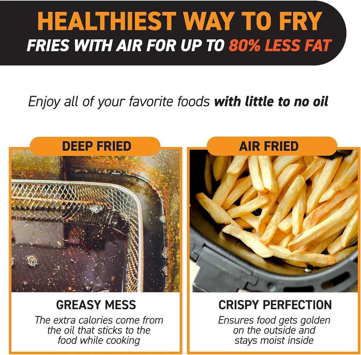 8 Quart Air Fryer Black F27580