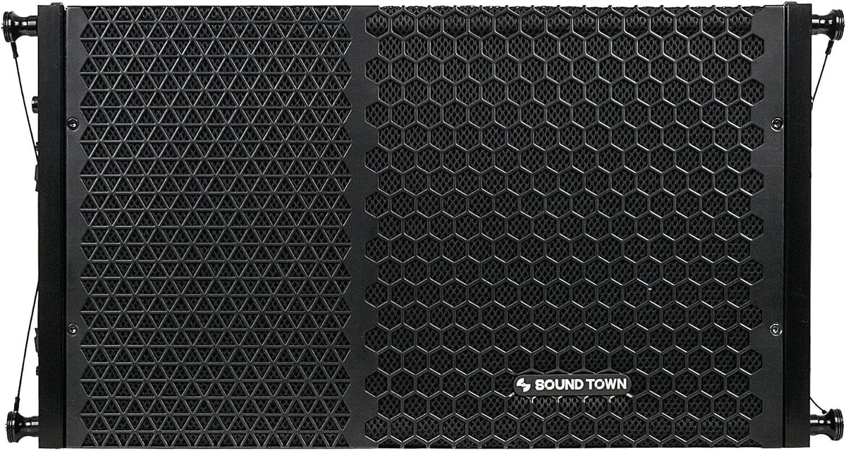 600W Line Array Speaker System with Four 10-inch Passive Speakers, Black U325209
