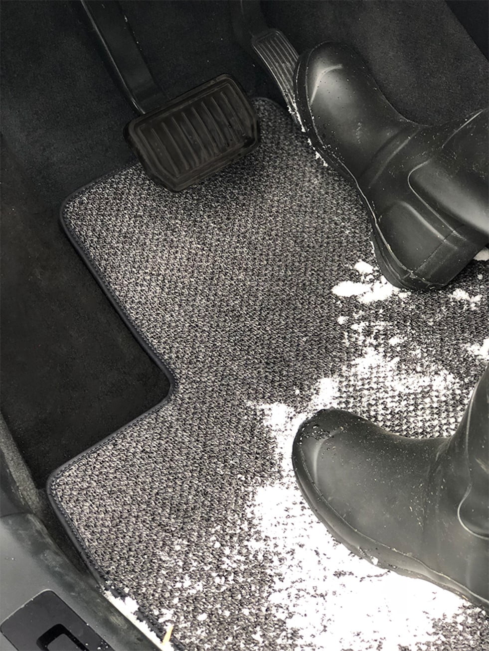 Beige All-Weather Textile Car Mats for Tesla Model X 6 Passenger L5139