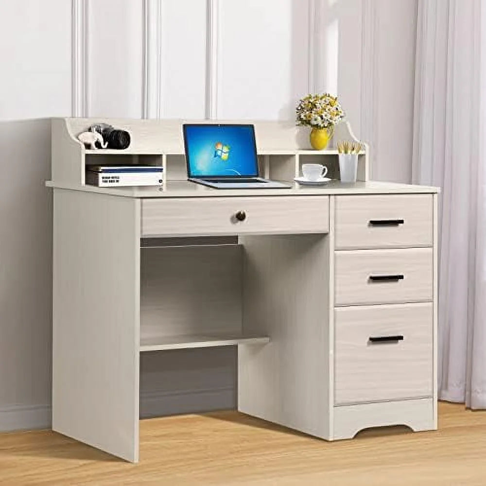 Computer Desk with 4 Drawers and Hutch Z26811