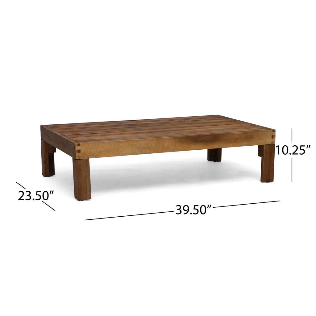 Acacia Wood 5 Piece 3-Seater Sectional Sofa Set S57373