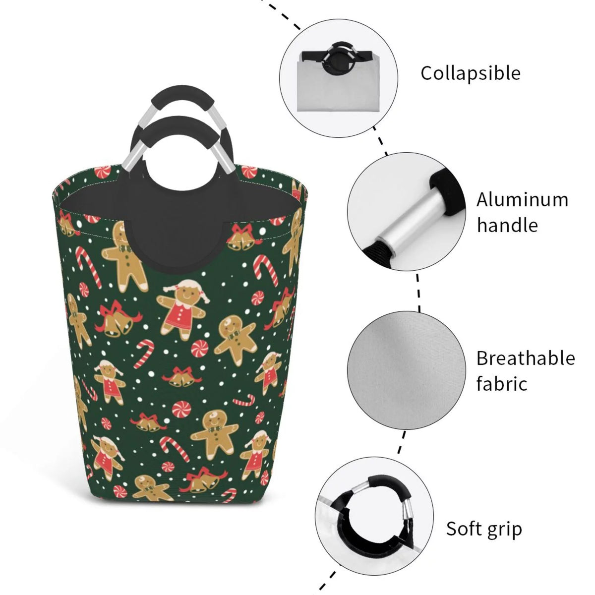 Collapsible Laundry Basket Hamper U96391