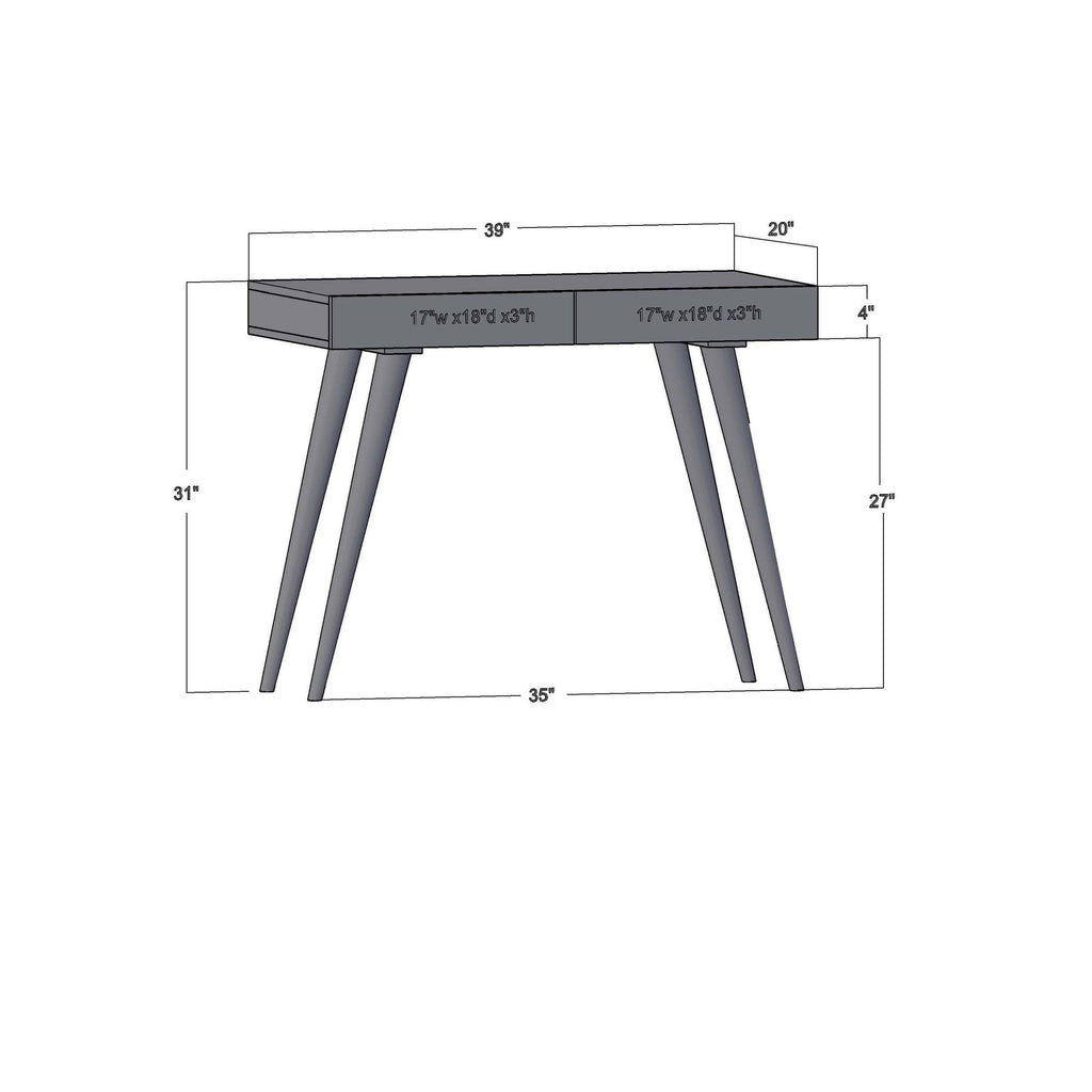 Dark Walnut Office Desk A682