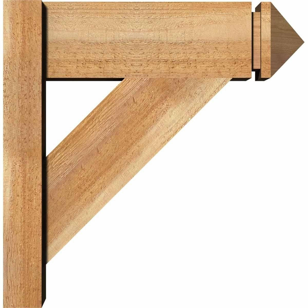 8x22W x 24x22D x 24x22H Traditional Rough Sawn Western Red Cedar Outlooker D6543