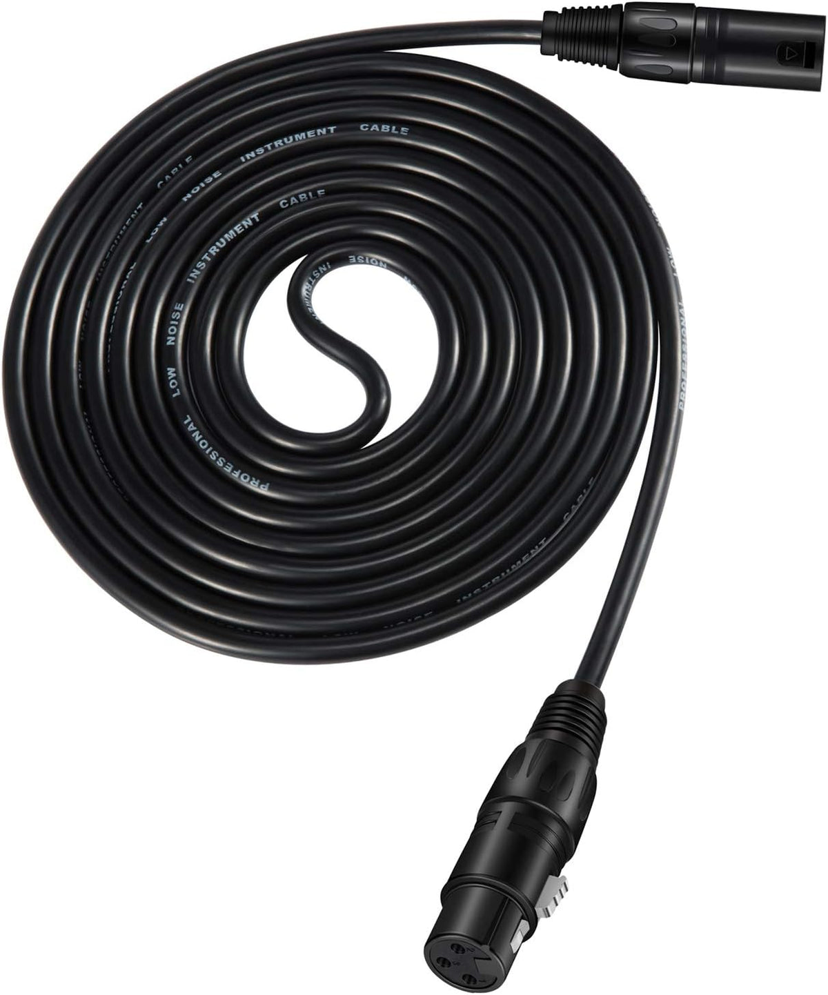 Black 25ft XLR Microphone Cable 3-Pack L783