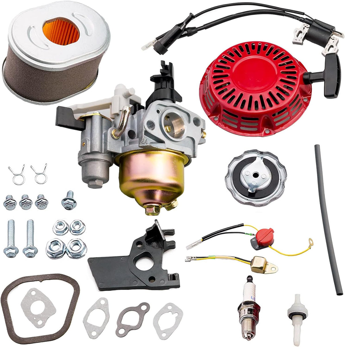 Carburetor Recoil Starter for Honda GX120 GX160 GX200 Engine Pack of 2 X253616