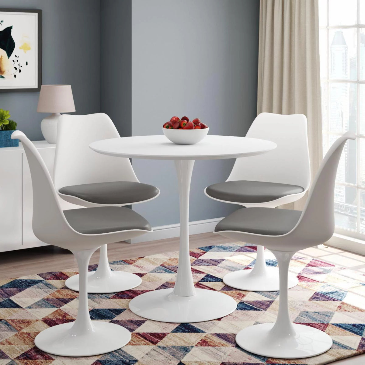 Round Wood Top Dining Table G729