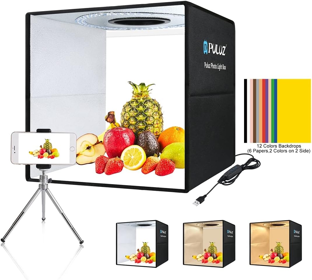 16"x16" Photo Studio Light Box with Lights Pack of 2 V656