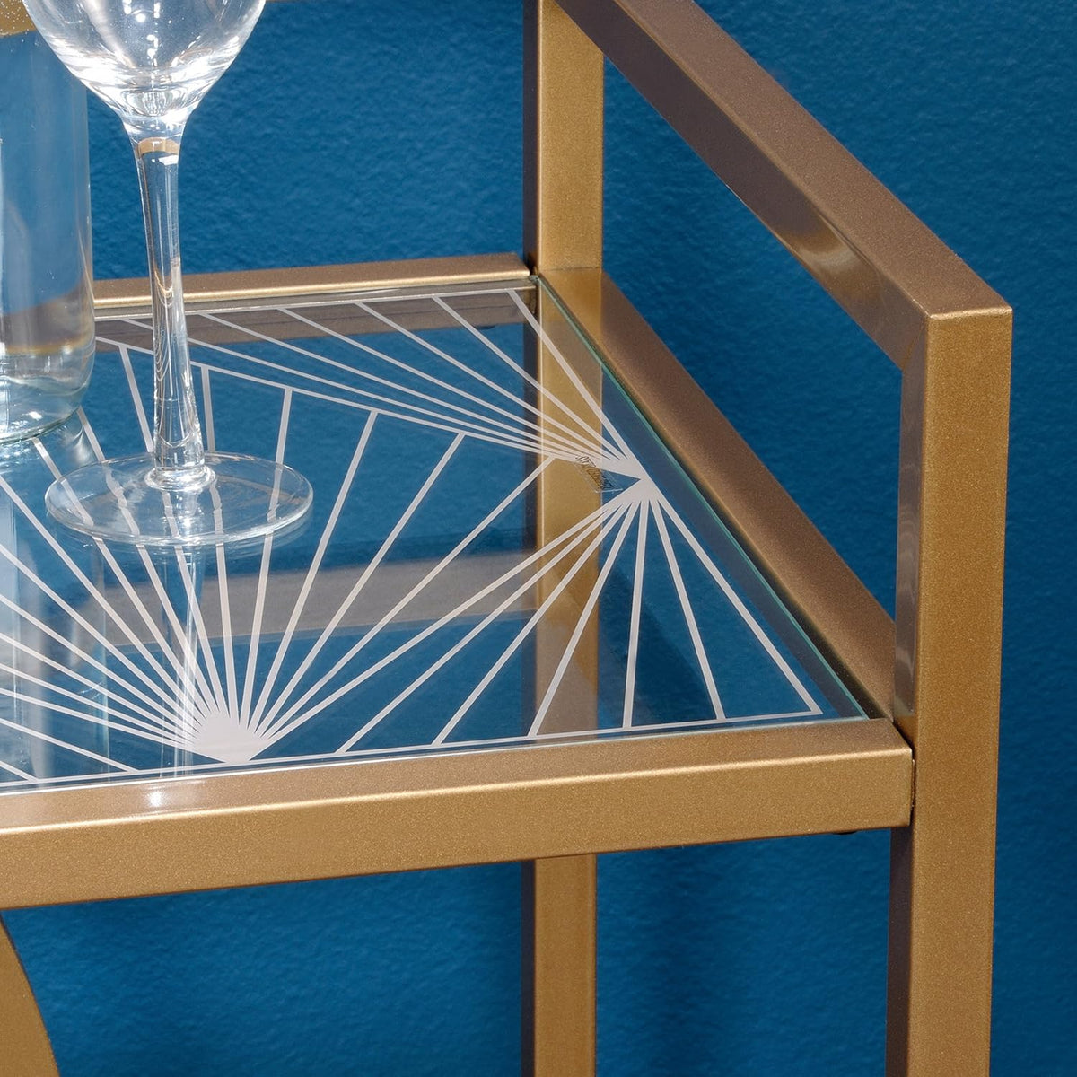 Satin Gold Bar Cart Y795